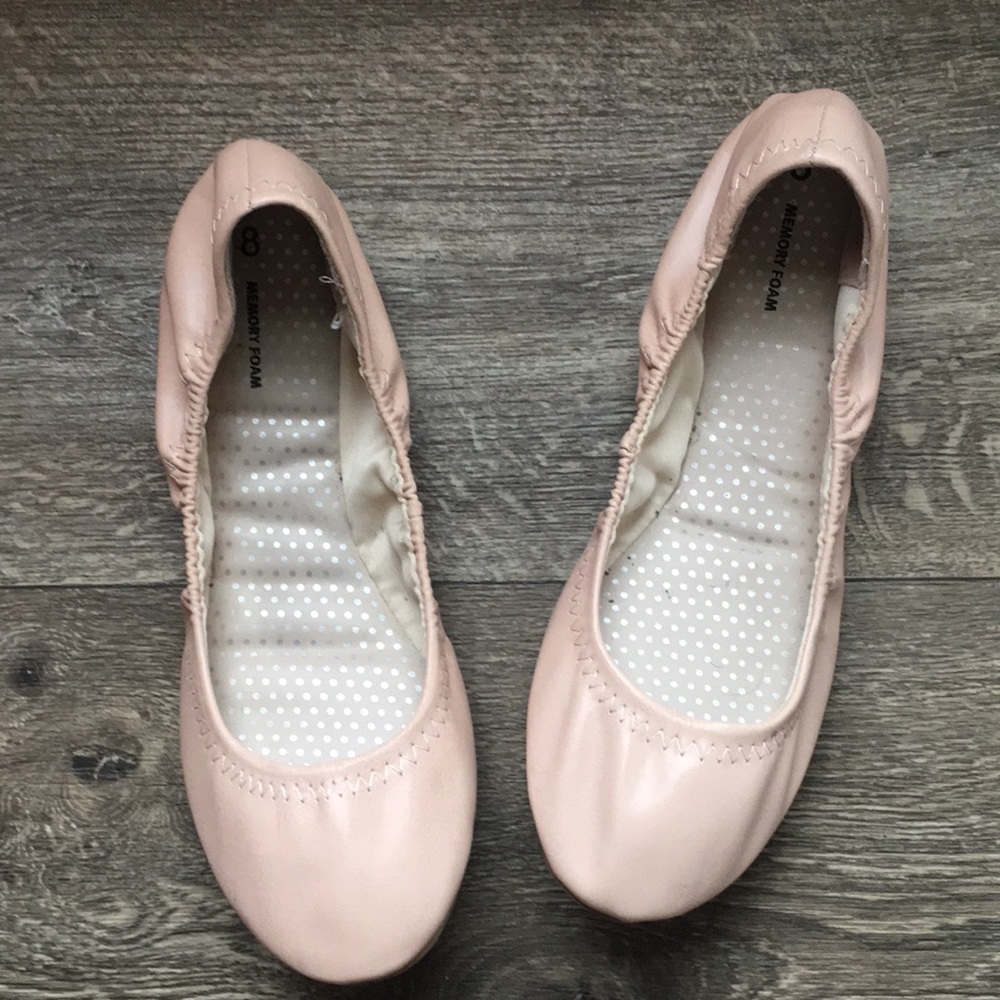 Pink ballet flats size 8